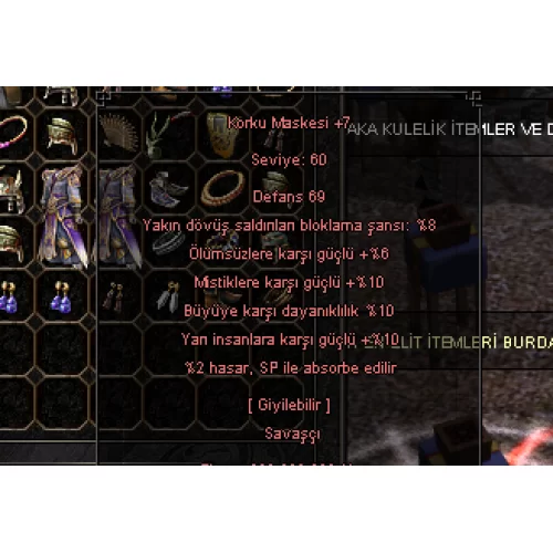  ELİT KORKU MASKESİ 10 YARI 10 BÜYÜ